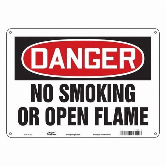 Safety Sign, 10" H, 14 in W,  Horizontal Rectangle, English, 474T70