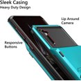 thumbnail image 3 of Case for Galaxy Note 10 Case Wallet 4-Slot Pocket Credit Card ID Holder Scratch Resistant Dual Layer Protective Bumper Rugged Rubber Armor Hard Shell Cover for Samsung Galaxy Note 10 Sky Blue, 3 of 11
