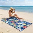 thumbnail image 5 of Guanhe Oversized Beach Towel 60x28Inches Beach Blanket Tropical Style Printed Big Microfiber Quick Dry Pool Towel Summer Gifts for Adults Women Men Kids,Green,Red, 5 of 7