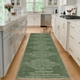 thumbnail image 7 of Tzou Washable Striped Runner Rug, 2x6 Ultra-Soft Modern Carpet for Kitchen Entryway, Stain-Resistant, Non-Slip, Machine Washable Thin Rug (Pearl Velvet, Striped Print), 7 of 7