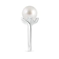 thumbnail image 3 of Angara Classic South Sea Cultured Pearl Bypass Ring in 14K White Gold for Women | June Birthstone Jewelry for Her, 3 of 8