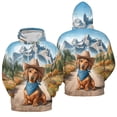 thumbnail image 3 of Welcome Fall Western Cowboy Dachshund Enjoys Majestic Autumn All Over Print 3D Hoodie Unisex Merch Hoodies Wiener Dog Lover Gifts Idea - 01007, 3 of 6