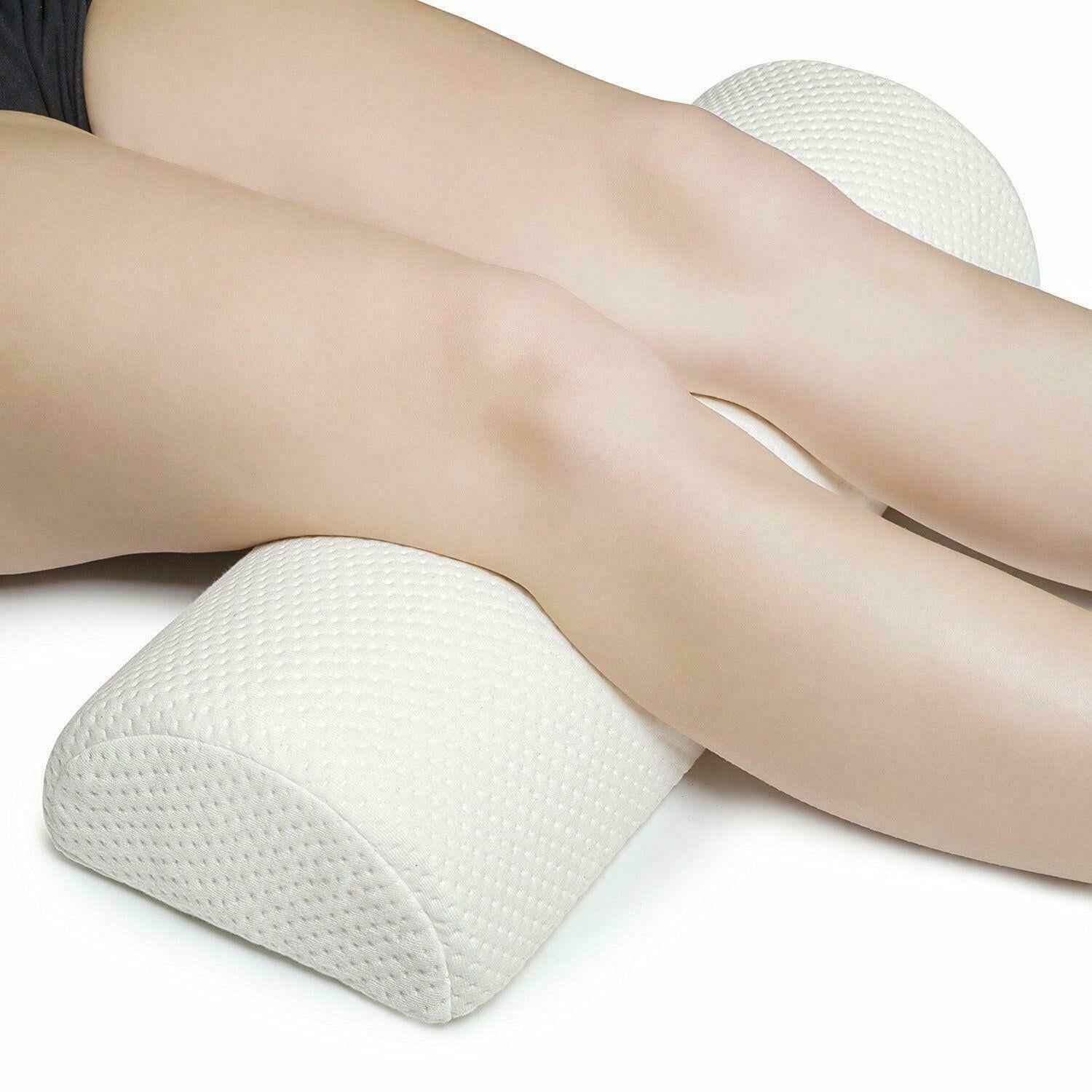 Half Moon Shape Bolster Memory Foam Pillow Ankle Knee Support Lumbar Neck Pad 