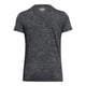 thumbnail image 3 of Camiseta Under Armour Tech Twist con cuello en V para mujer, color blanco y negro, 3 of 3