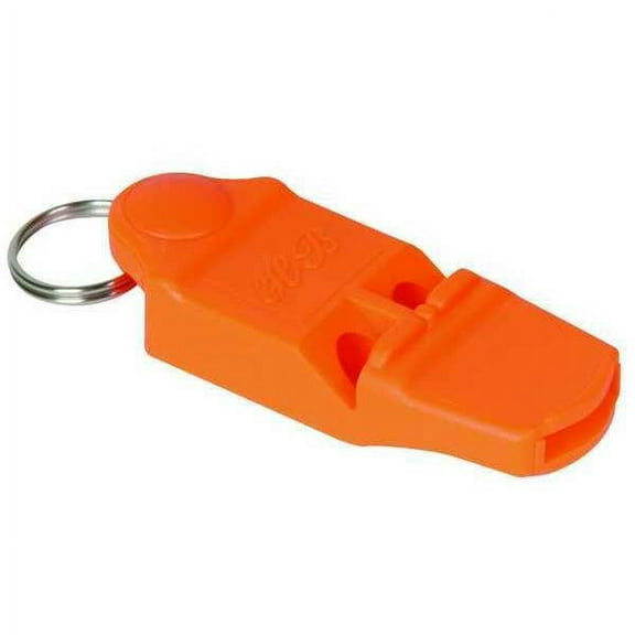 2 PK ZoroSelect Whistle, Orange, ABS Plastic, Includes Wire Key Ring