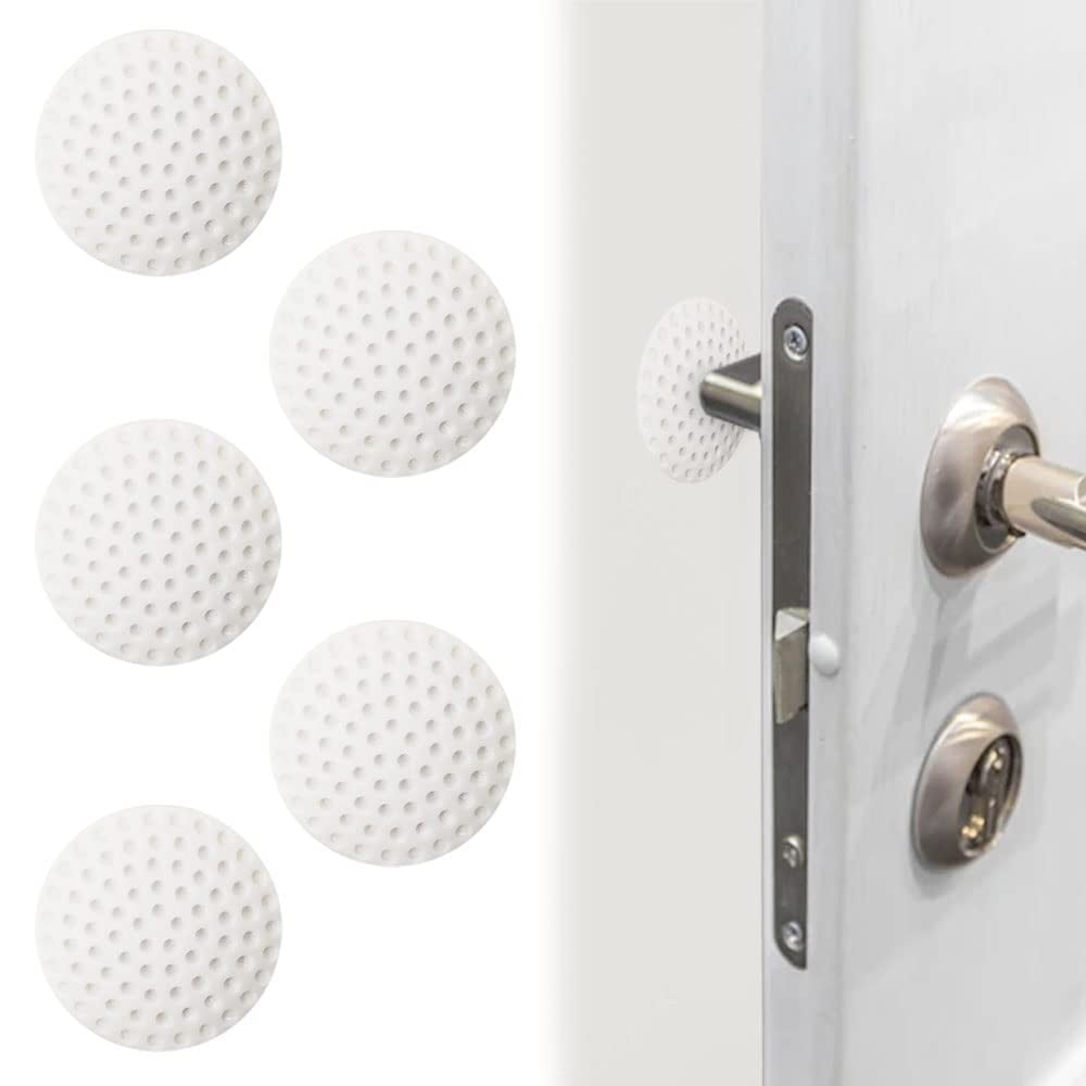 Rubber Bond Door Stopper Wall Protector 5 Pieces2" Round Silicone Door Knob Wall Protector