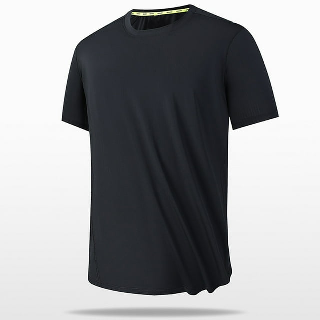 Gspmoly Chemise pour Homme, T-Shirt d'Été Uni Décontracté Ample à Manches Courtes et Col Rond pour Homme Haut Offres Prime