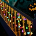 thumbnail image 5 of Qoosea Halloween Lights 14.8ft 30 LED Pumpkin Ghost Bat, 8 Modes Waterproof Halloween Decor Indoor Outdoor Party Home Decoration, Colored Lighting, 5 of 9