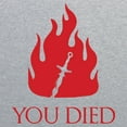 thumbnail image 2 of You Died - Funny Video Game T Shirt - 2X-Large - Sport Grey, 2 of 5