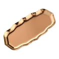 thumbnail image 2 of Oval Tray, Irregular Wavy Edge Metal Jewelry Tray, 8.6X4.3inch Decorative Vanity Tray, Stainless Steel Serving Platter for Dessert Table, Desktop, Bathroom, 2 of 5