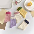 thumbnail image 4 of MZXELPRJD No Show Socks Womens Medium Tube Socks Summer Thin Color Contrast Socks Summer Stockings, Women Socks Beige, 4 of 6