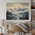 thumbnail image 2 of Designart "Misty Horizon The Serene White Mountains II" Landscapes Print on Natural Pine Wood, 2 of 5
