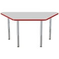 thumbnail image 3 of ECR4Kids 30in x 60in Trapezoid Everyday T-Mold Adjustable Activity Table Grey/Red/Silver - Super Leg, 3 of 8