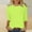 Green summer tops for women, variant on pimelu Tee Tops for Women Womens Tops Casual Loose Comfy Lightweight Crewneck Tshirts Trendy Solid 3/4 Sleeve Womens Tops