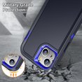 thumbnail image 2 of Mantto Case for iPhone 11 Heavy Duty Military Grade Protective Cover, Rugged PC + Soft TPU Hybrid Non-Slip Stripes Anti-Drops Shockproof Anti-Scratches Case for iPhone 11,Navy Blue, 2 of 6