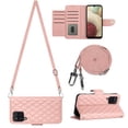 thumbnail image 2 of Elegant Case for Samsung A12 4G Wallet Case RFID Blocking Card Slots Holder with Shoulder&Crossbody Strap, Magnetic Folio Kickstand Handbag Flip Phone Cover for Samsung Galaxy A12 4G, Coralpink, 2 of 8