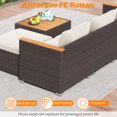 thumbnail image 2 of Gymax Ensemble de Conversation en Osier de 5 Pcs Ensemble de Chaises en Rotin pour Patio et Table Basse pour Véranda, 2 of 6