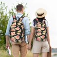 thumbnail image 6 of Daiia Rose Flowers Vintage Canvas Backpack for Men and Women ,Hiking Backpack,Travel Laptop Bag for School,Large Capacity Backpack, 6 of 8