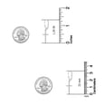thumbnail image 5 of LeCalla 925 Sterling Silver CZ Cross Earrings for Men | Classic Micro Pave Cubic Zirconia Leverback Dangle Drop Earring 33MM, 5 of 8