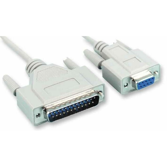 PRO SIGNAL - 9 Pin D Female to 25 Pin D Male DTE Serial Lead, 1m