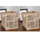 thumbnail image 1 of Caja de almacenamiento de yute plegable, bolsa de almacenamiento de ropa interior grande, organizador de cesta de juguetes para uso en hotel, 2 piezas (D) oso de fresa Electrónica, 1 of 5