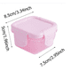 thumbnail image 3 of ¡Ofertas especiales! Recipientes de plástico de 2 oz con tapa, color rosa. Caja de almacenamiento sellada de 150 ml para mantener la frescura, color rosa. Recipientes pequeños para alimentos con, 3 of 6