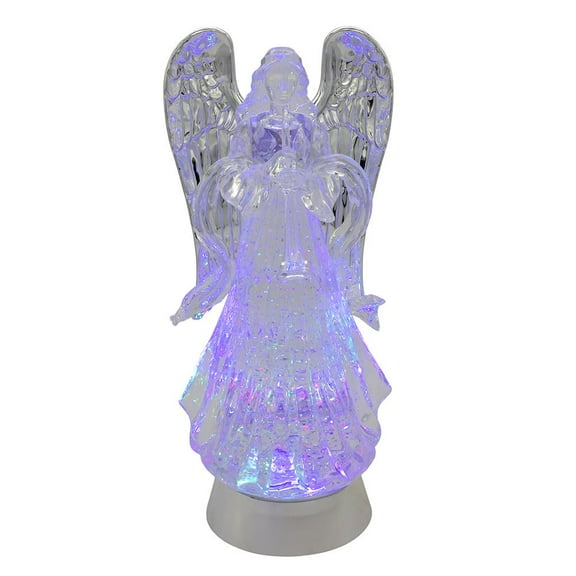 Kurt Adler 13.25-Inch Battery-Operated USB LED Lighted Angel With Horn Water Globe