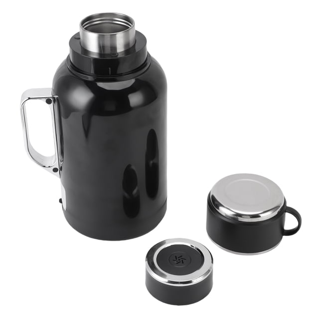 Car Kettle Water Boiler, LED Temperature Display 1300ml Food Grade PP Lid Car Electric Kettle for Outdoor