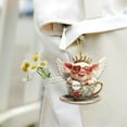 thumbnail image 4 of TIMIFIS Acrylic Tags, Cute Angel Piglet and Angel Raccoon Key Pendant Ornament Home Decor, 4 of 5