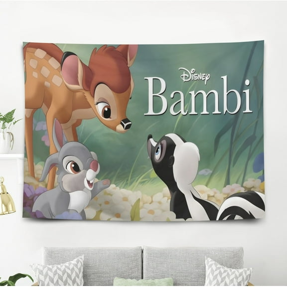 Bambi Tapestry Poster Wall Hanging Art Decor for Living Room Bedroom Dorm Birthday Gift for Kids 60 x 40 inch