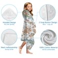 thumbnail image 7 of White Pioneer Flower and Paisley Pattern Hooded Bath Towel，60"x35" for Ages 3 To 12 Kids, Quick Dry Lightweight Soft Microfiber Hood Beach Towel Cover Up for Kids, 7 of 7