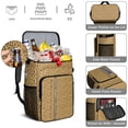 thumbnail image 5 of Travel Cooler Bag - Yellow and Brown Of Cheetah Print Camping Beer Cooler Backpack with Bottle Opener- Waterproof Insulated Picnic Backpacks - Cooler Bag for Beach, 5 of 6