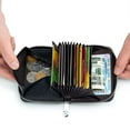 thumbnail image 4 of MFFOR Leather Coin Pouch Purse for Women Mini Travel Change Wallet, Black, 4 of 7