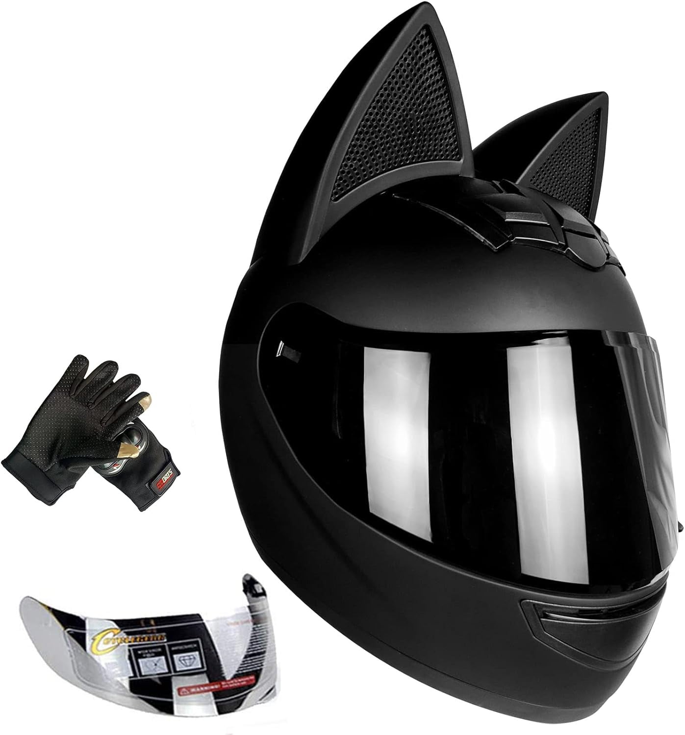 Casco de motocicleta electrico con oreja de gato personalizado casco completo de invierno para hombres y mujeres casco de motocicleta con forma de carreras Walmart en linea