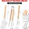 thumbnail image 2 of BBQ Grill Tools Set,Multifunctional Combination,Griddle Accessories Set,Stainless Steel Grill Spatula Kit for Outdoor Camping Grilling, Gift for Men Husband,3PCS, 2 of 7