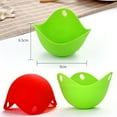 thumbnail image 3 of Space-Saving Design Egg Poacher Cups, Nonstick Silicone Egg Poaching Cups With Ring Standers, Bpa Free, 4 Pack, Perfect For Small Kitchen Spaces, 3 of 7