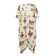 thumbnail image 4 of Xoenoiee Cowboy Horse Carriage Cactus Fence Pattern Women Bathing Suit Coverup Casual Loose Swimsuit Coverups Open Front Kimono Cardigan Cover Up Half Sleeve Summer Beach Cover up, 4 of 7