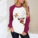 thumbnail image 2 of Tops de mujer Moda Árbol de Navidad Impreso Manga larga Sudadera Costura Blusa Camisa Pompotops  gfhjh10702, 2 of 5