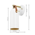 thumbnail image 3 of SAFAVIEH Westly LED White Iron Wall Sconce with White Shade, Set of 2, 3 of 10