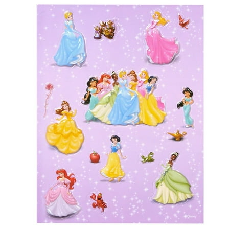 Disney Princess Raised Stickers - Walmart.com