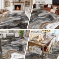 thumbnail image 5 of 5'x8' Area Rugs, Black Marble Indoor Outdoor Area Rug for Living Room Bedroom, Retro Chic Abstract Mottled Texture Art Washable Bathroom Rugs Kitchen Floor Carpet Mats Home Decor Aesthetic, 5 of 8