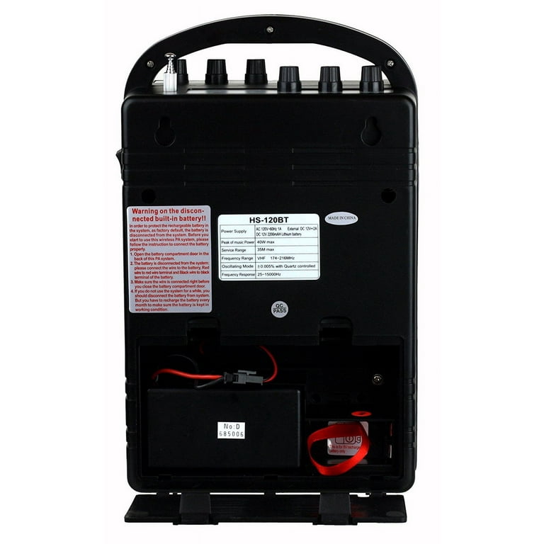 Hisonic Portable Bluetooth PA System with Wireless