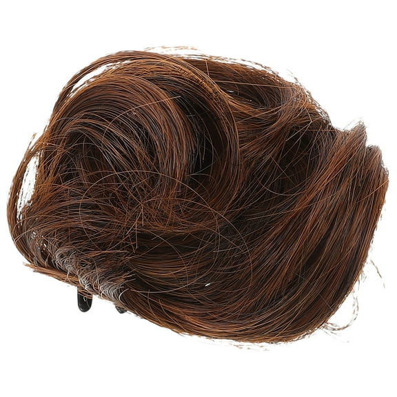 Homoyoyo Light Brown Hair Bun Clip Clip Hairpiece for Women Daily Use Hair Extension 1 Set