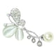 thumbnail image 4 of Cristal Perla Mariposa Broche Ramillete Collar Pin Mujeres Decoración Joyería - Plata, 4 of 8