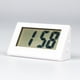 thumbnail image 2 of Reloj electrónico digital pequeño en blanco y negro, reloj de mesa silencioso, regalo para niños, 2 of 5