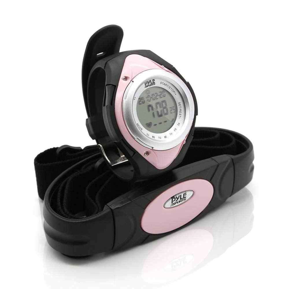 Pyle Fitness Heart Rate Monitor - Healthy Wristband Sports Pedometer Activity Fitness Tracker Steps Counter Stop Watch Alarm Water Resistant Calorie Counter Target Zones - PHRM38PN Pink - image 1 of 10