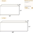 thumbnail image 3 of Marrber Modern Nightstand Stackable Storage Drawers, Modular Bedroom Furniture Set - Storage Cabinet, Bedside Table, Sofa End Table for Bedroom Living Room Hallway Entryway Champagne Small 18", 3 of 7