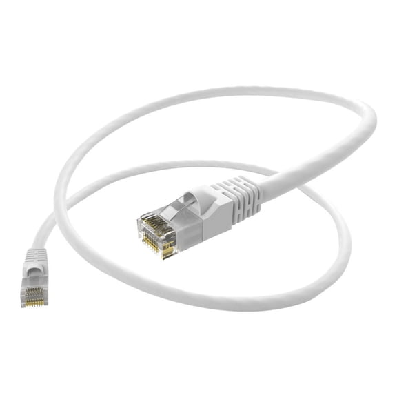 UNC Group - Patch cable - RJ-45 (M) to RJ-45 (M) - 7 ft - UTP - CAT 5e - snagless, stranded - white