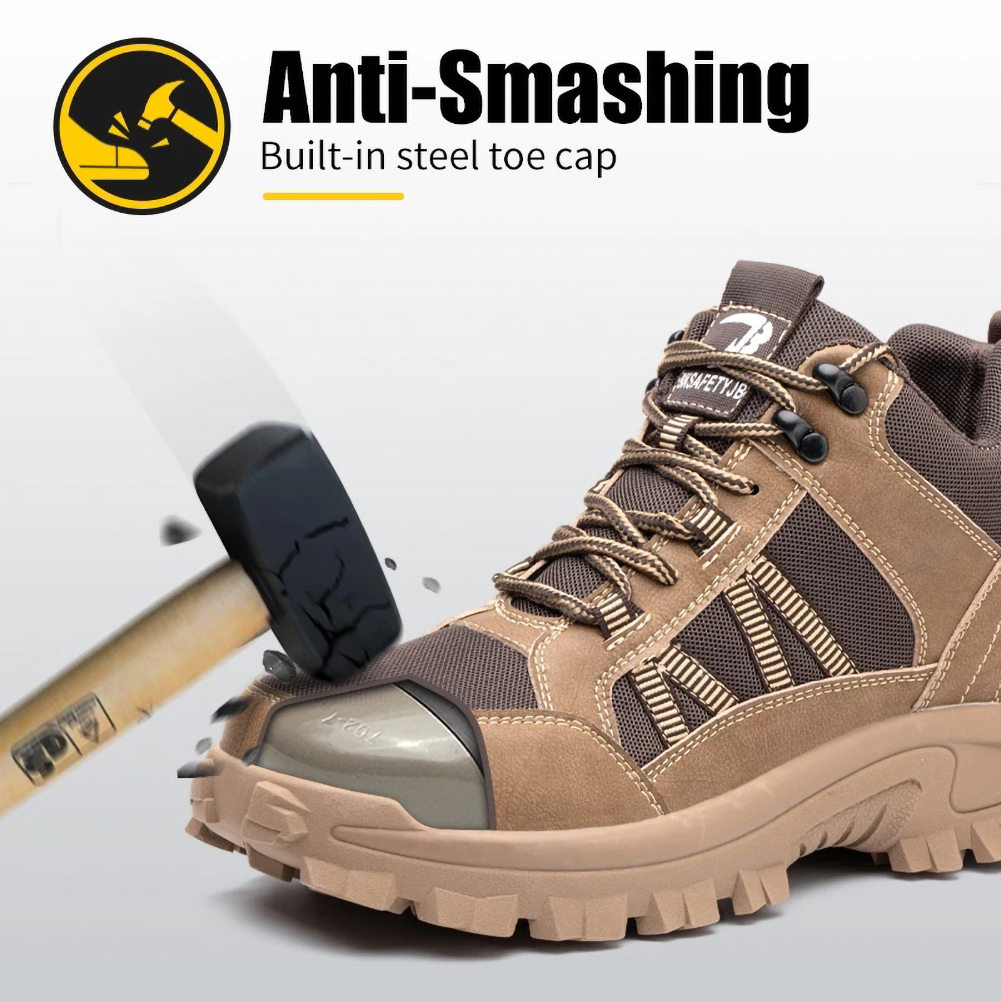 Ecetana Men's Steel Toe Work Boots, Puncture-Resistant photo 2