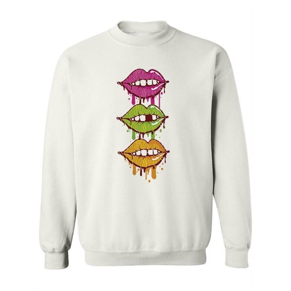 Lips Pop Art Style Sweatshirt Women -Image by Shutterstock, Female 3X-Large